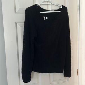 Elan wide neck black sweater small